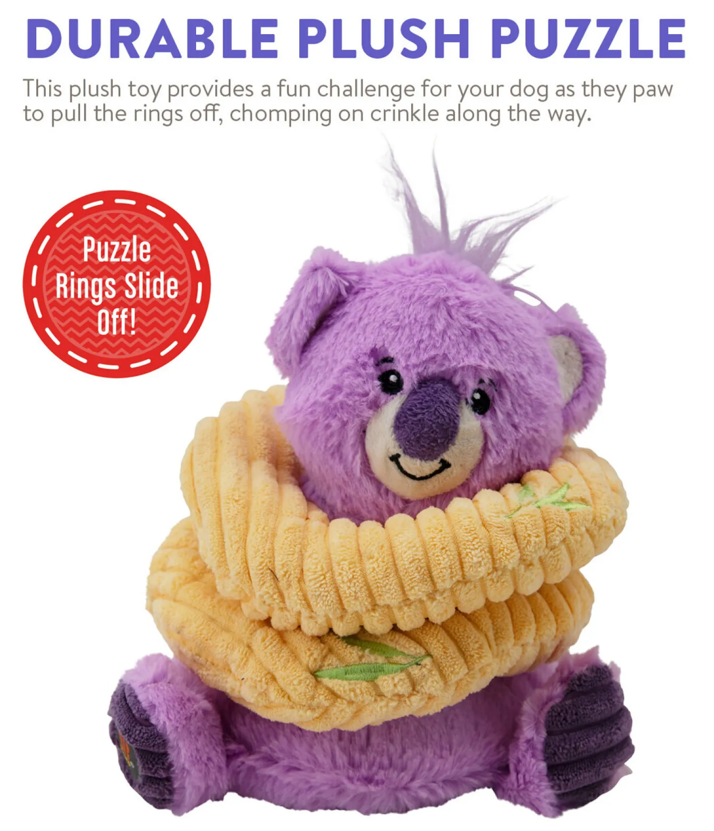 Charming Pet Ringamals Plush Puzzle Dog Toy - Koala Sale