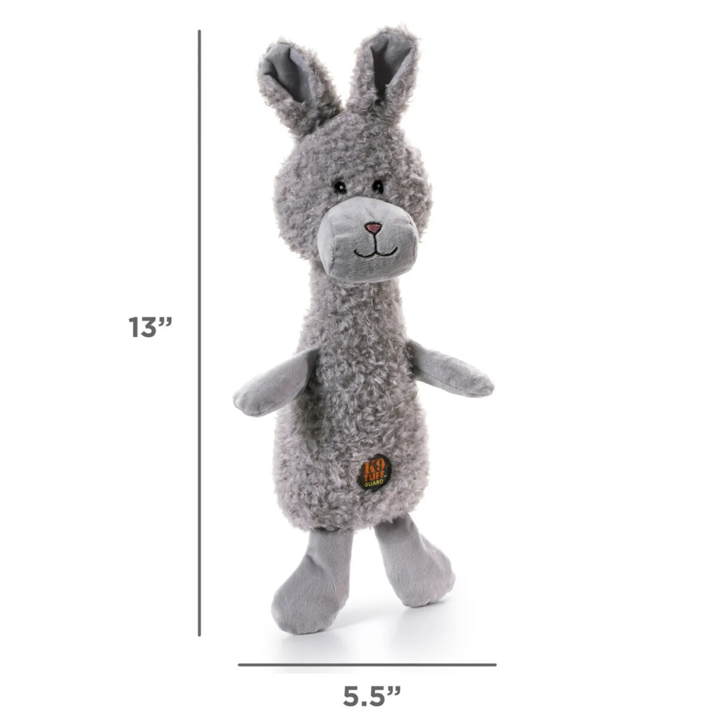Charming Pet Scruffles Textured Squeaker Dog Toy - Bunny - Small Fashion