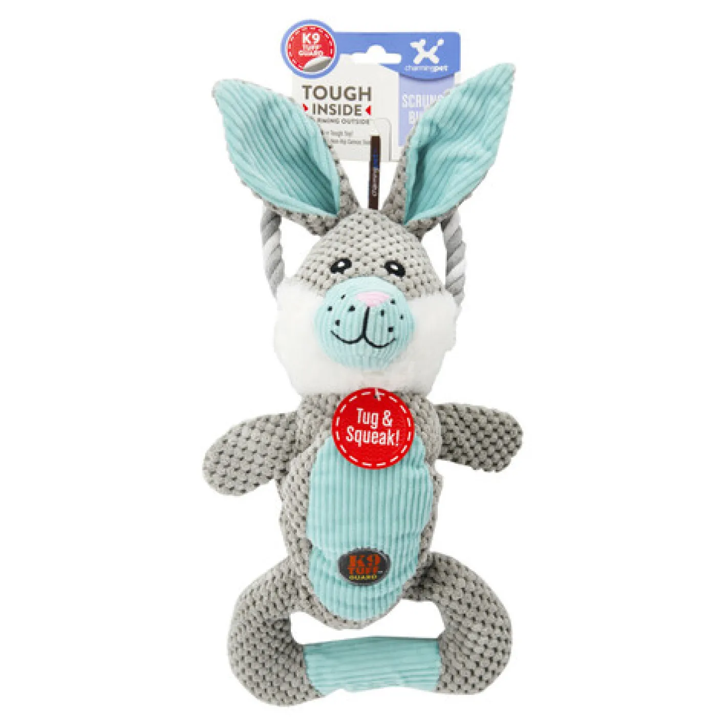 Charming Pet Scrunch Bunch & Squeak Dog Toy - Bunny Sale