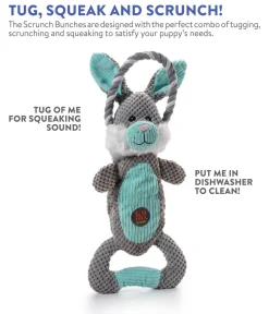 Charming Pet Scrunch Bunch & Squeak Dog Toy - Bunny Sale