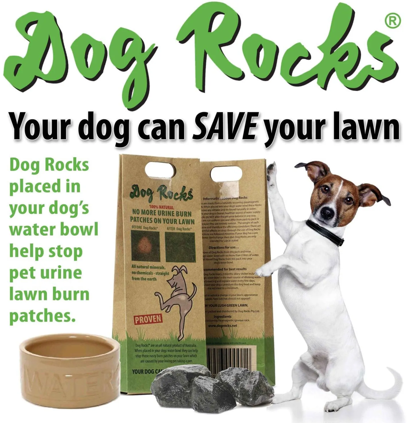 Dog Rocks Natural Lawn Protector - Add to Dog's Water Bowl Discount