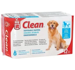 Dogit Disposable Dog Diapers for Senior Incontinence & Puppies - 12 Nappies Best