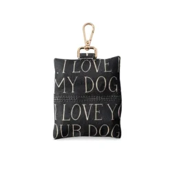 Fringe Studio Canvas Dog Poop Waste Bag Dispenser with Keychain - All The Dogs Sale