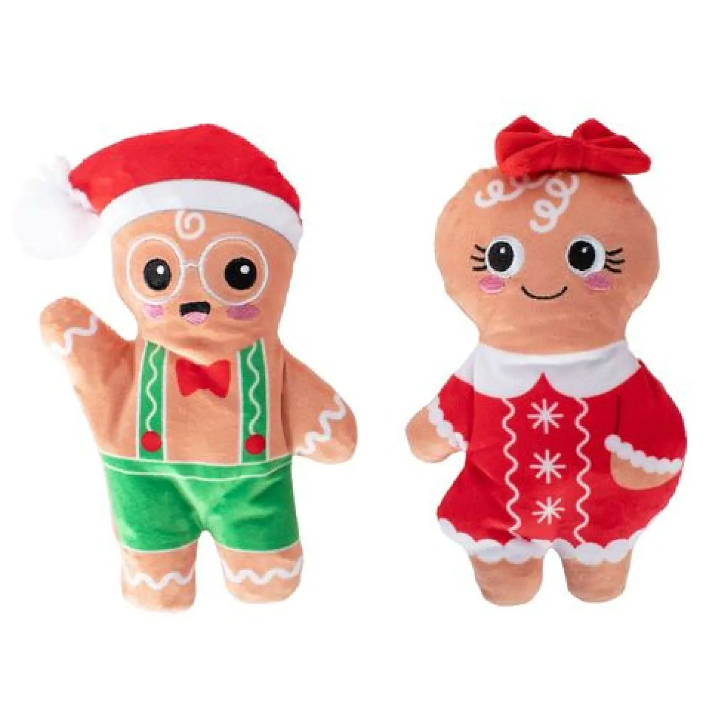 Fringe Studio Here They Crumb Gingerbread Couple Christmas Dog Toys Sale