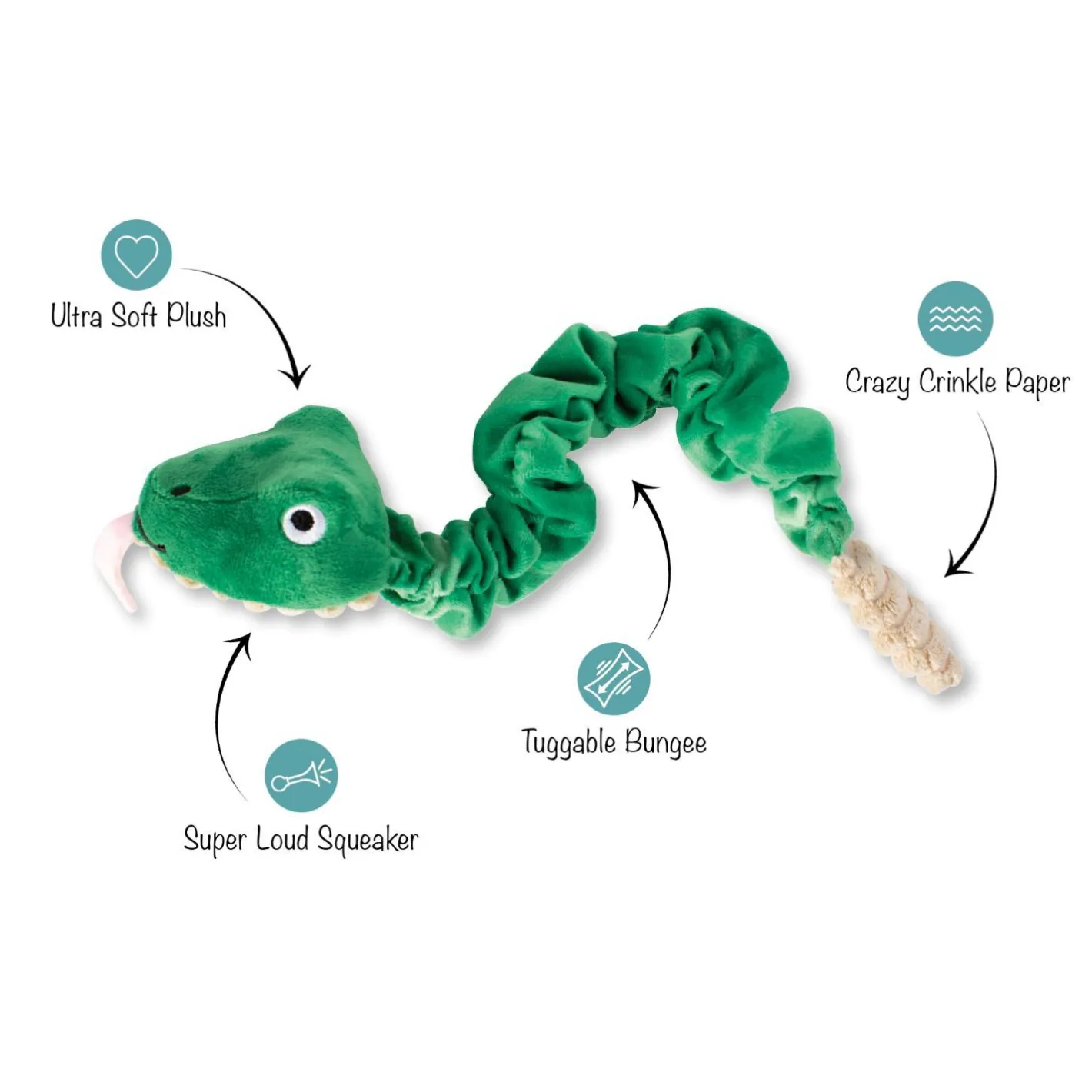 Fringe Studio Hisses & Kisses Tuggable Plush Dog Toy Online