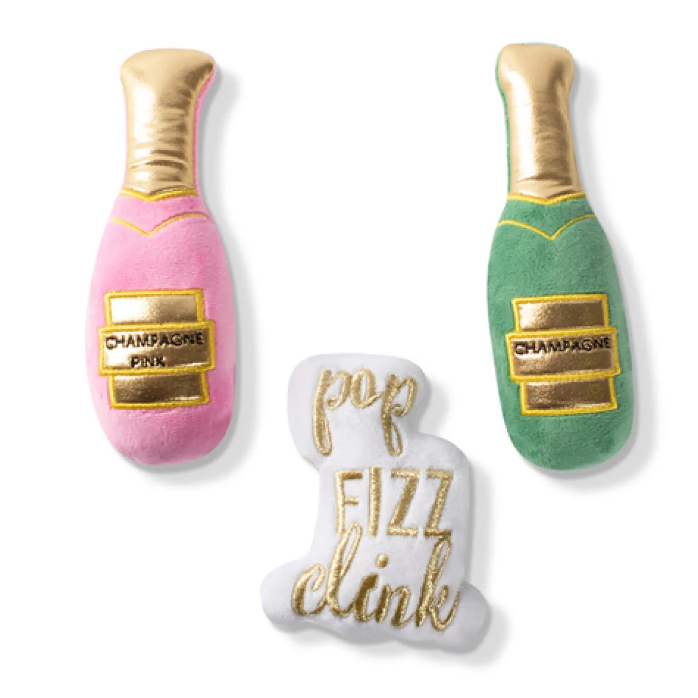 Fringe Studio Minis Champagne 3-Piece Plush Dog Toy Set Fashion