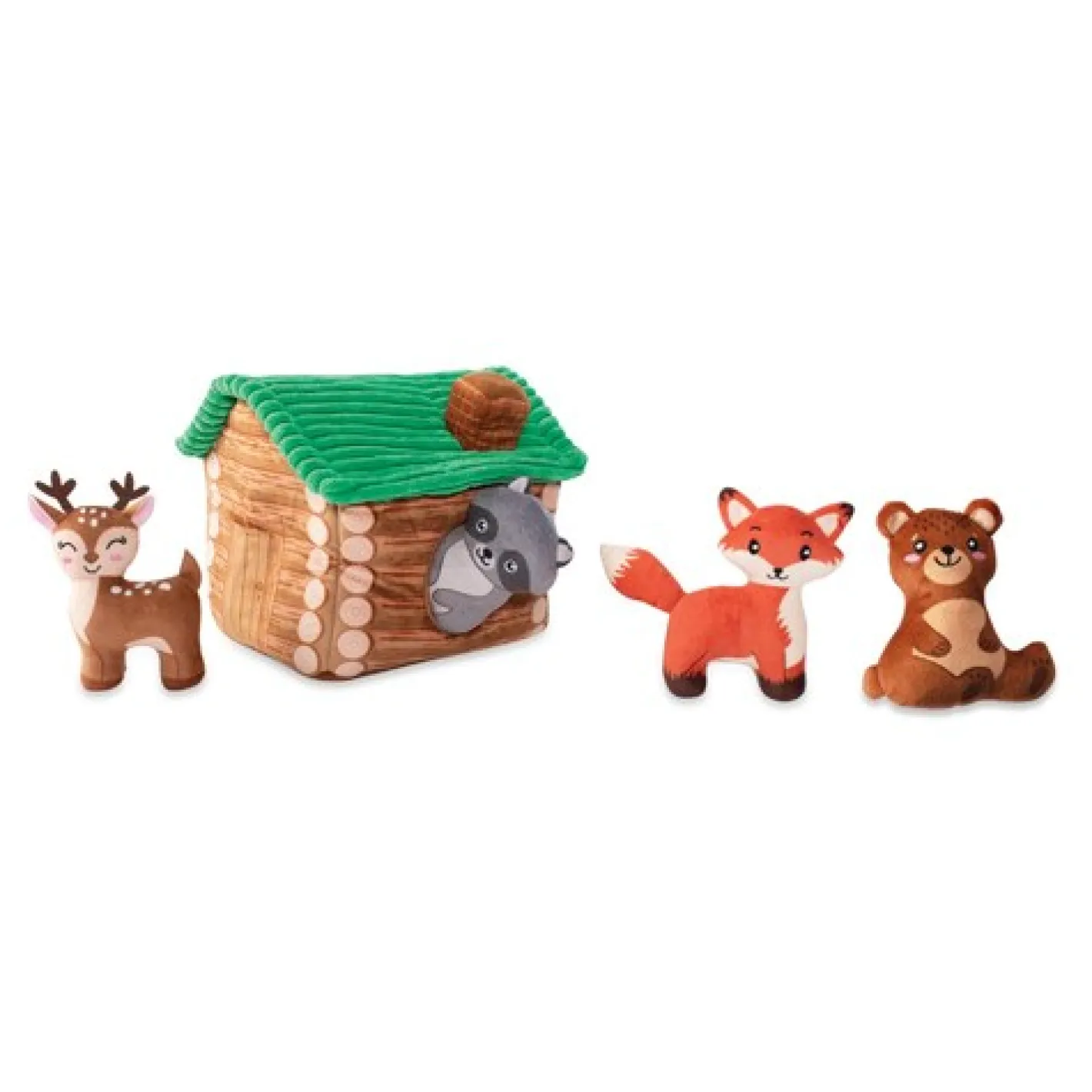Fringe Studio Plush Burrow Interactive Dog Toy - On Cabin Time Hot