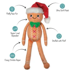 Fringe Studio Seasons Eatings! Plush Squeaker Christmas Extra Long Dog Toy Online