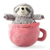 Fringe Studio Sloffee Sloth in a Coffee Cup Plush Squeaker Dog Toy Best