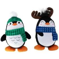 Fringe Studio Winter Waddle Land Plush Squeaker 2-Piece Christmas Dog Toy Outlet