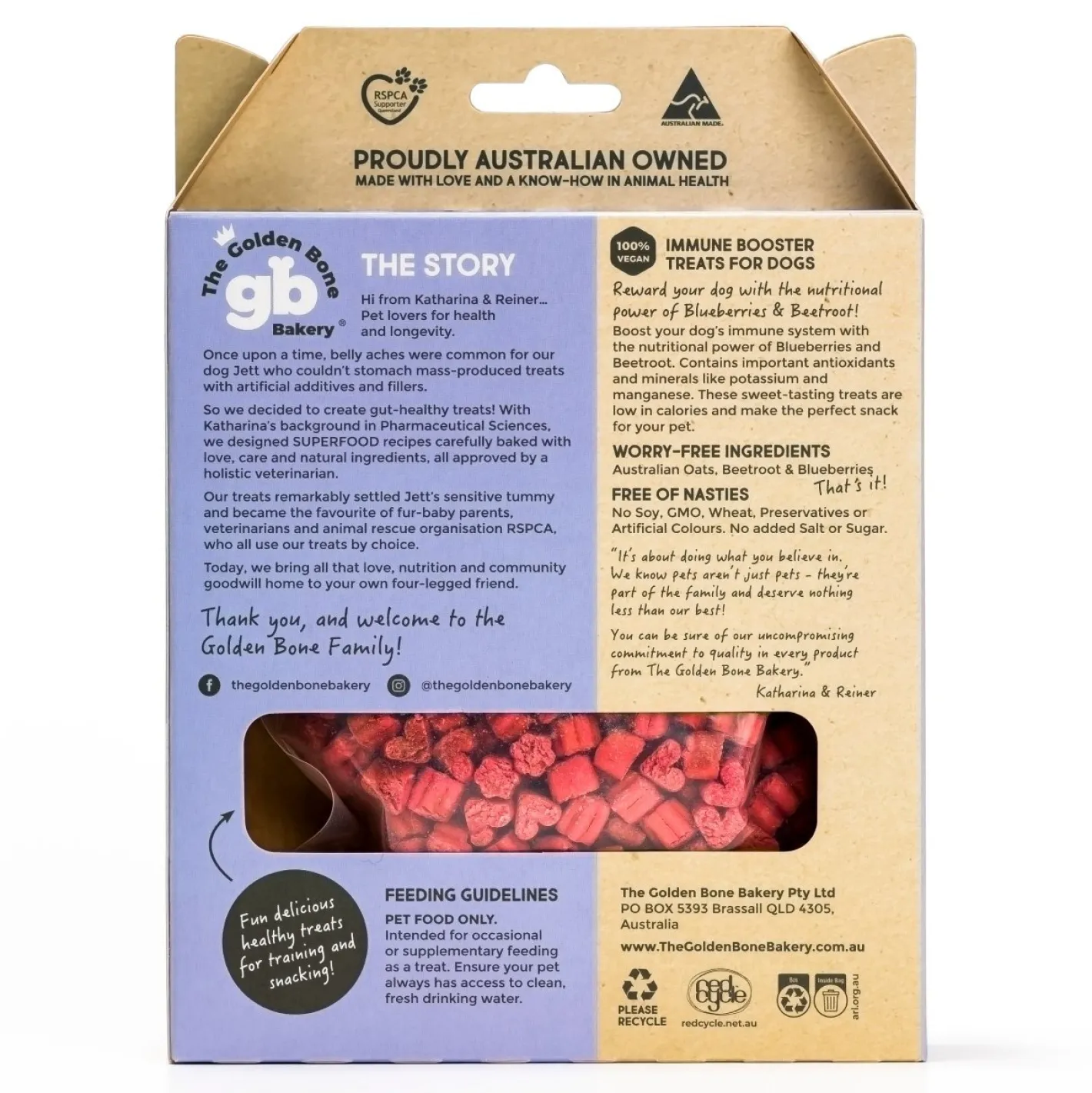 The Golden Bone Bakery Golden Bone Bakery Immune Boosting Dog Training Treats with Blueberries 280g Discount
