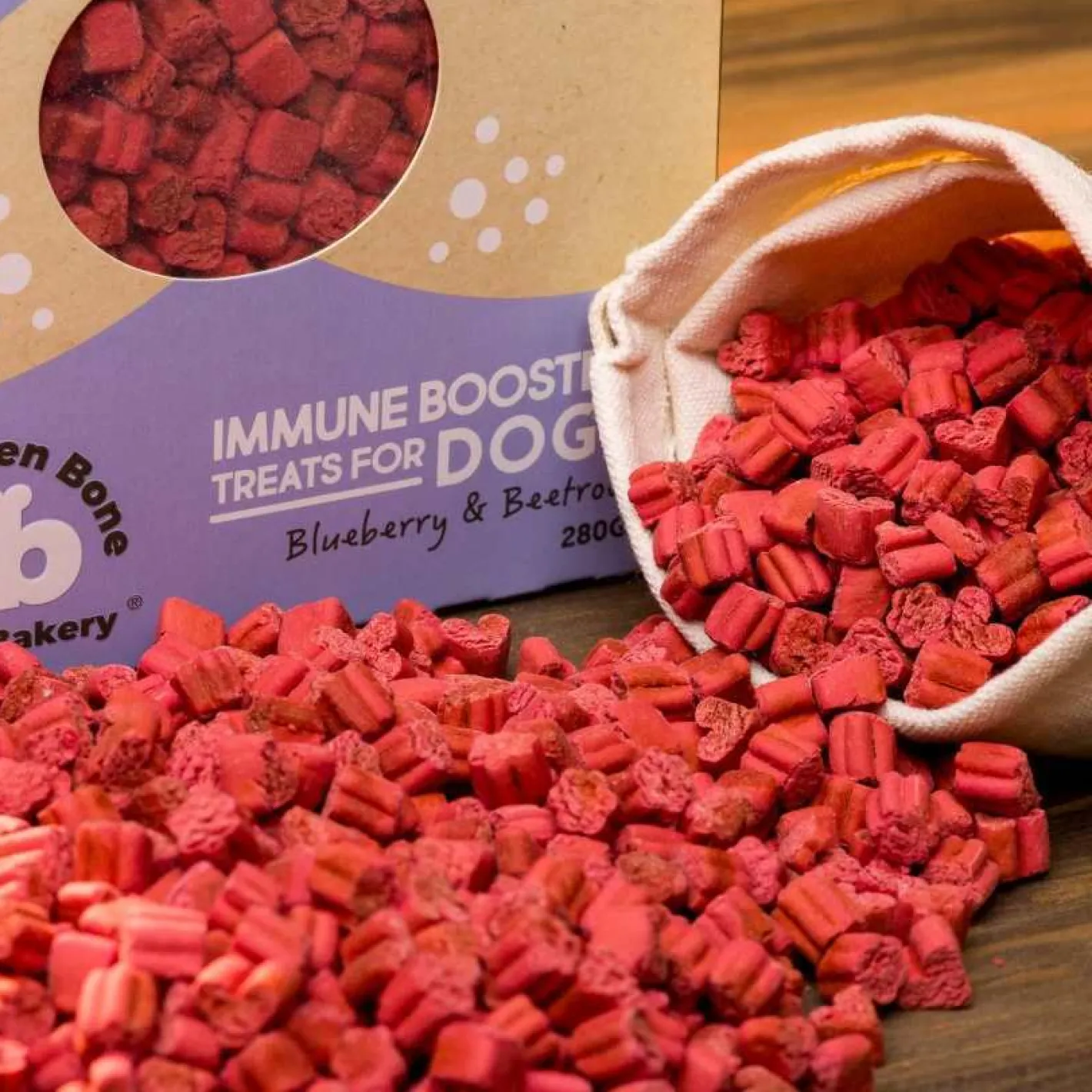 The Golden Bone Bakery Golden Bone Bakery Immune Boosting Dog Training Treats with Blueberries 280g Discount
