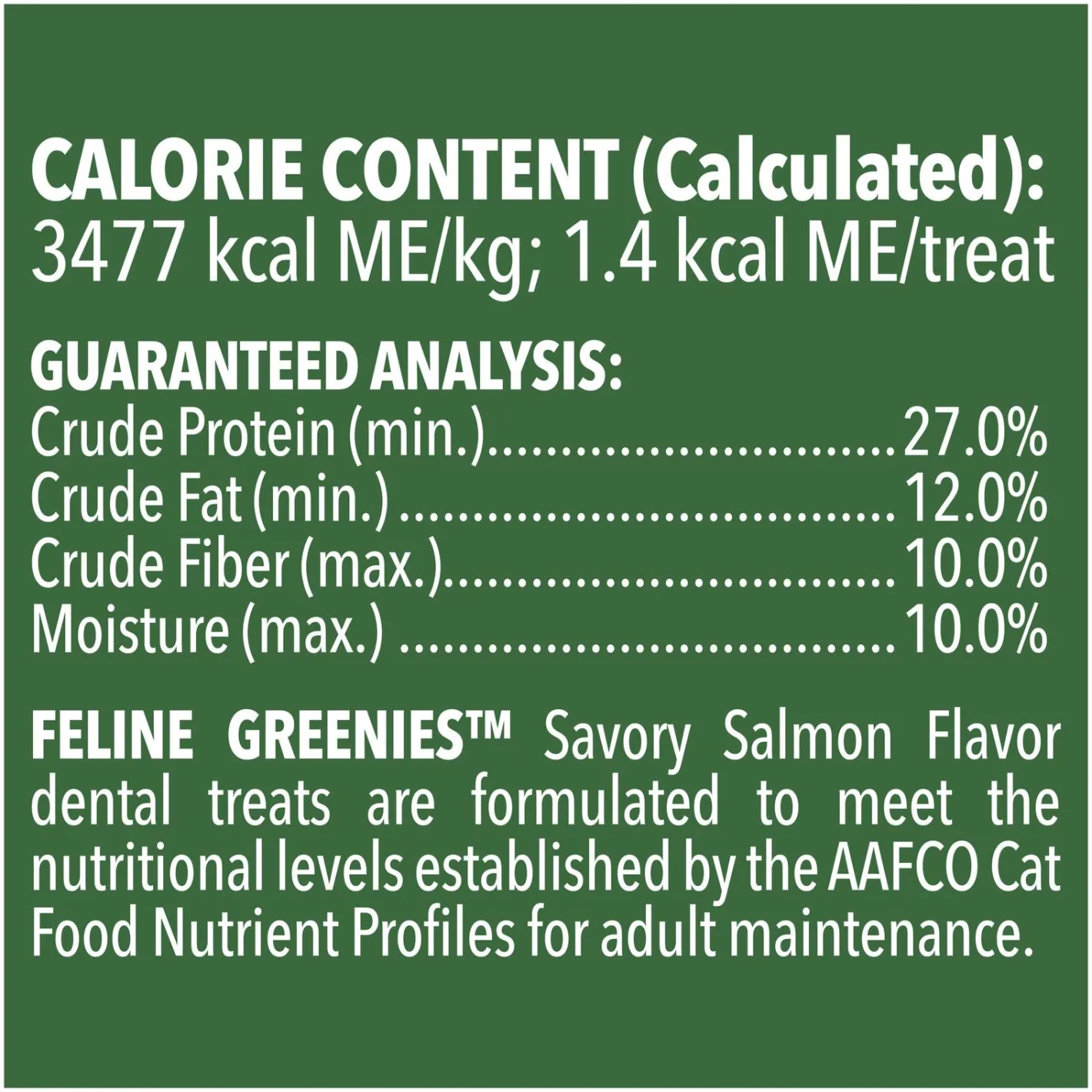 Greenies Feline Cat Dental Treats Savoury Salmon Flavour 10 x 60g Packs Outlet
