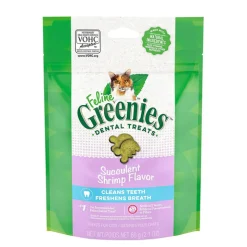 Greenies Feline Cat Dental Treats Succulent Shrimp Flavour 10 x 60g Packs Fashion