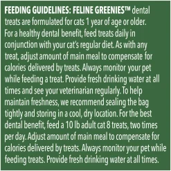 Greenies Feline Cat Dental Treats Tempting Tuna Flavour 60g - 10 Packs New