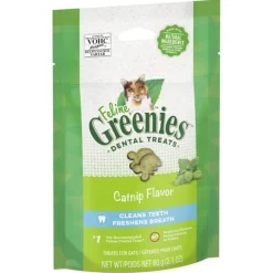 Greenies Feline Cat Dental Treats Catnip Flavour 10 x 60g Packs New