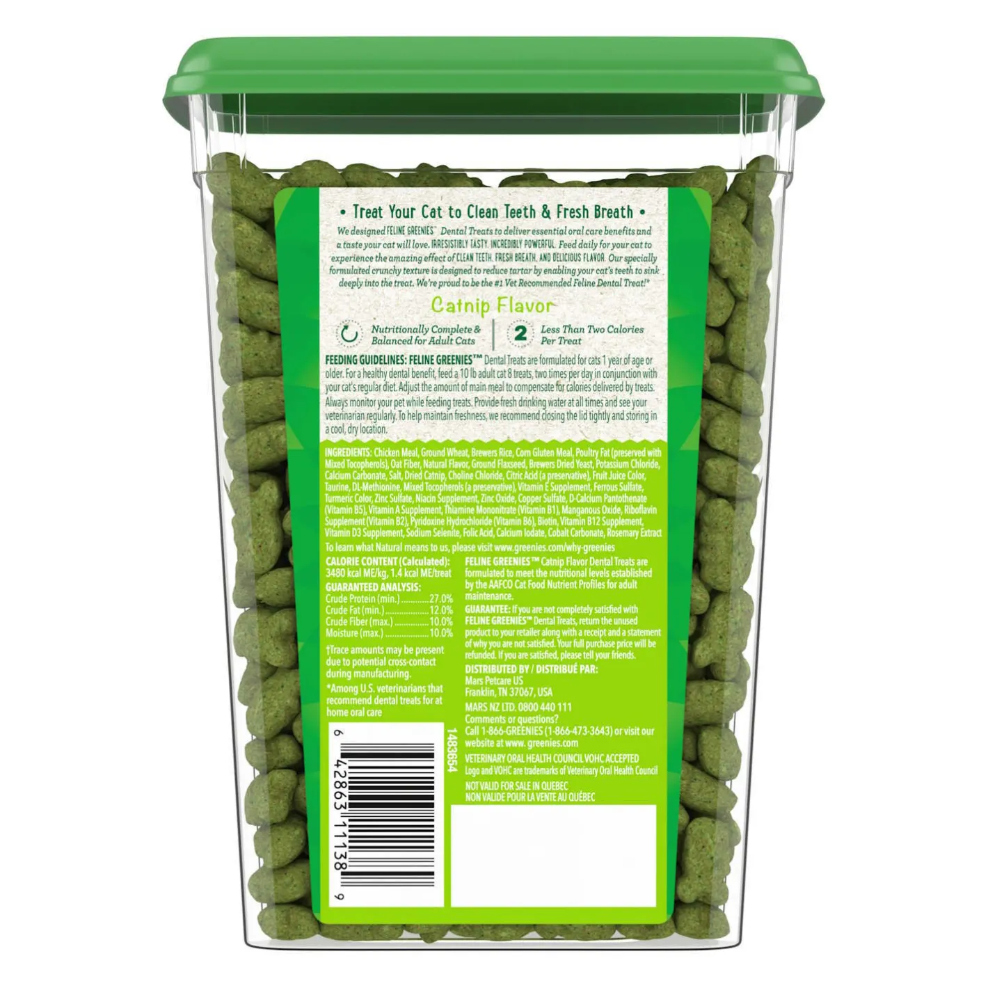 Greenies Feline Cat Dental Treats Catnip Flavour 277g Bulk Tub Sale