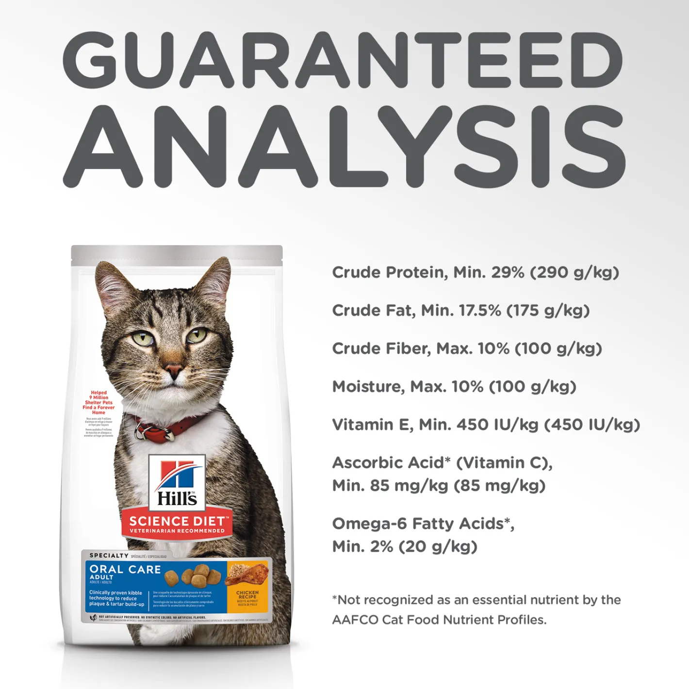 Hills Science Diet Adult Oral Care Dry Cat Food 4kg Hot