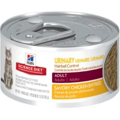 Hills Science Diet Adult Urinary Hairball Control Cat Food 82g x 24 Cans Outlet