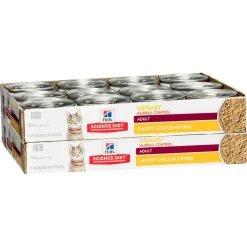 Hills Science Diet Adult Urinary Hairball Control Cat Food 82g x 24 Cans Outlet