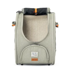 Ibiyaya Adventure Cat & Small Dog Carrier Backpack - Grey-Green Hot