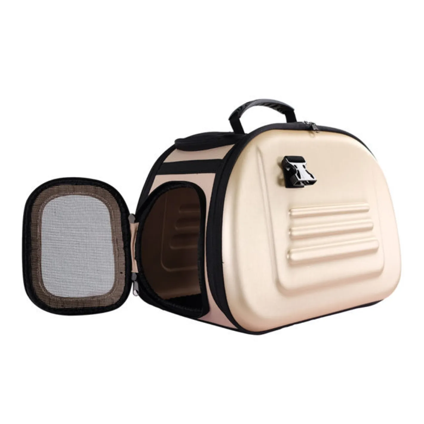 Ibiyaya Classic Foldable Pet Carrier with Multiple Access Points - Beige Clearance
