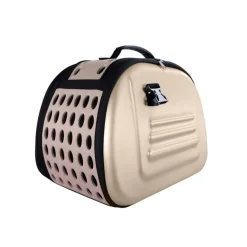 Ibiyaya Classic Foldable Pet Carrier with Multiple Access Points - Beige Clearance