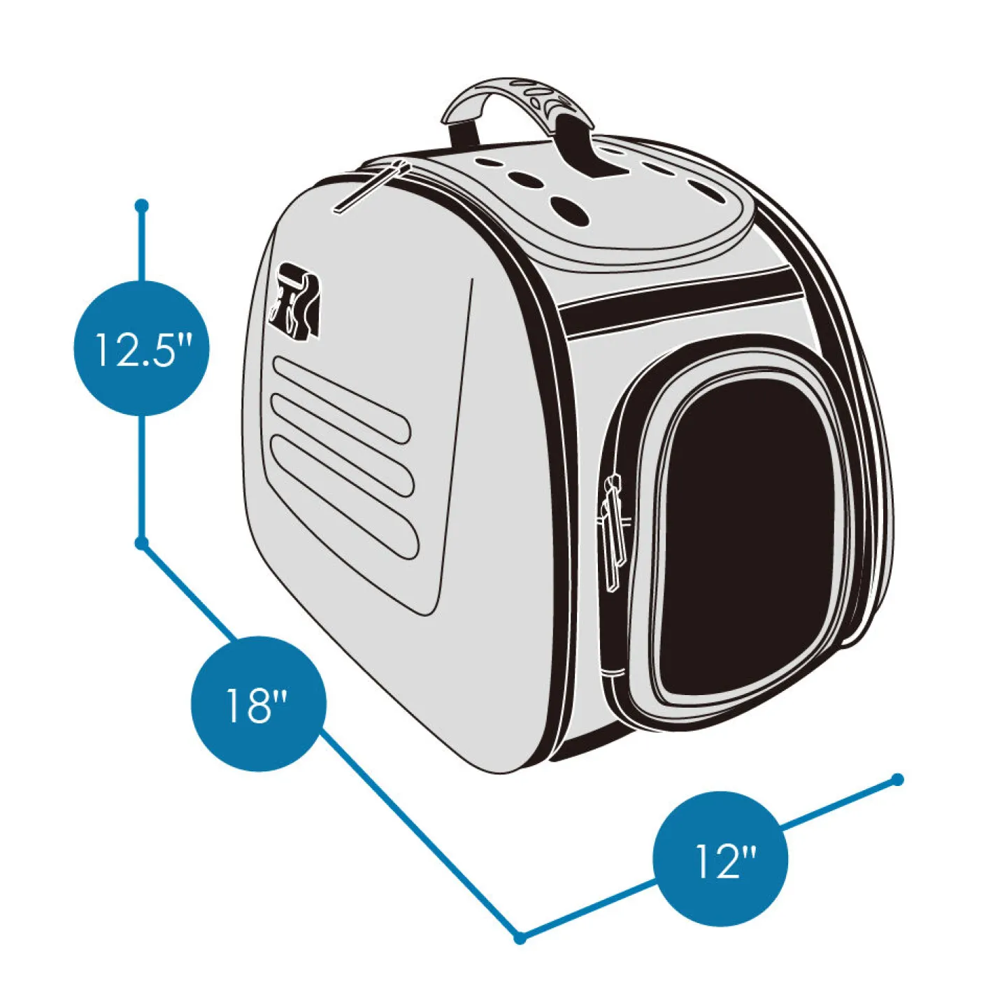 Ibiyaya Classic Foldable Pet Carrier with Multiple Access Points - Beige Clearance
