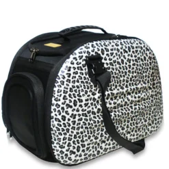 Ibiyaya Classic Foldable Pet Carrier with Multiple Access Points - Safari Leopard Hot