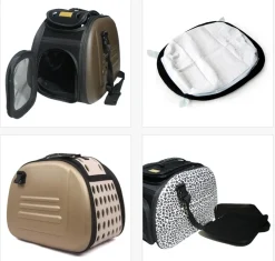 Ibiyaya Classic Foldable Pet Carrier with Multiple Access Points - Safari Leopard Hot