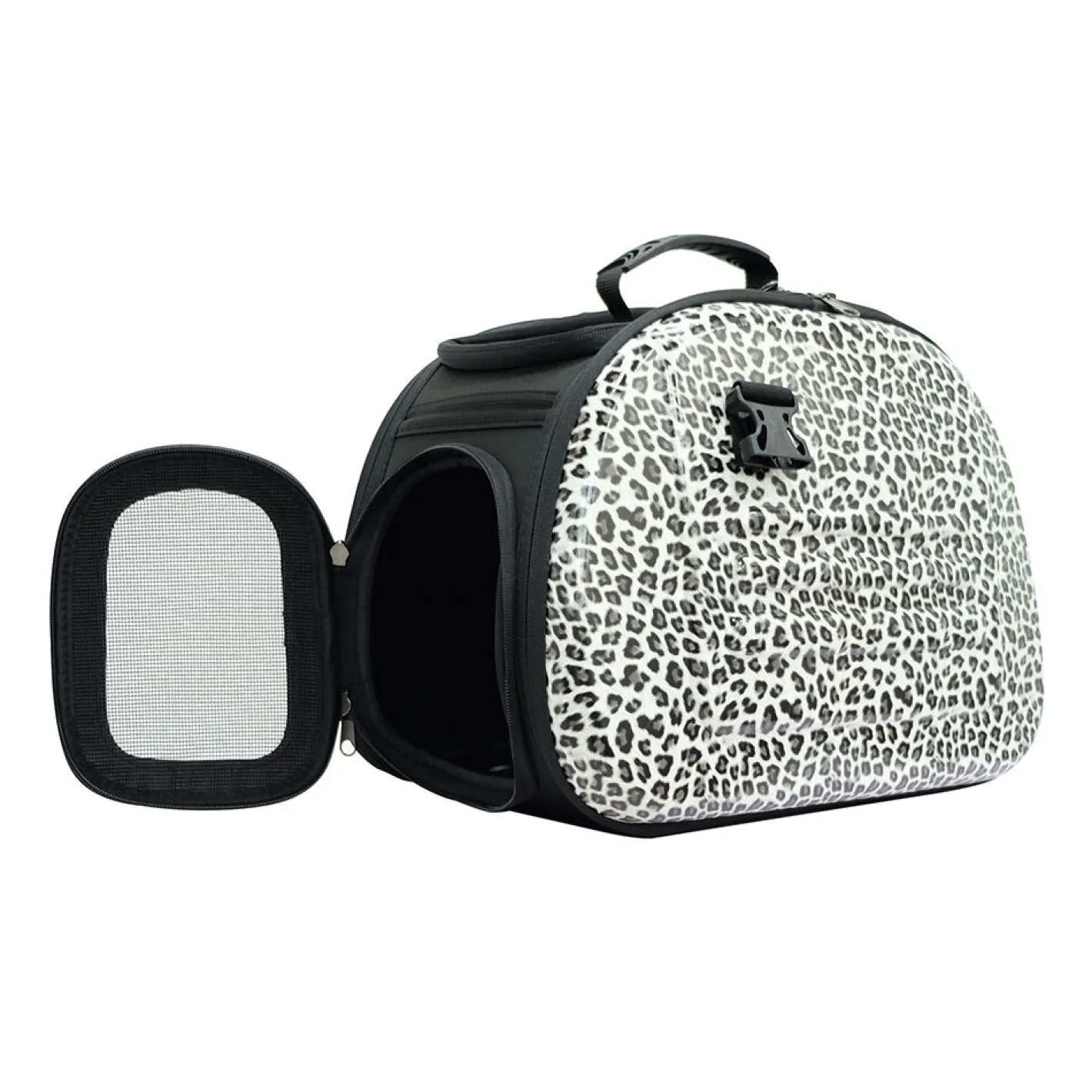 Ibiyaya Classic Foldable Pet Carrier with Multiple Access Points - Safari Leopard Hot