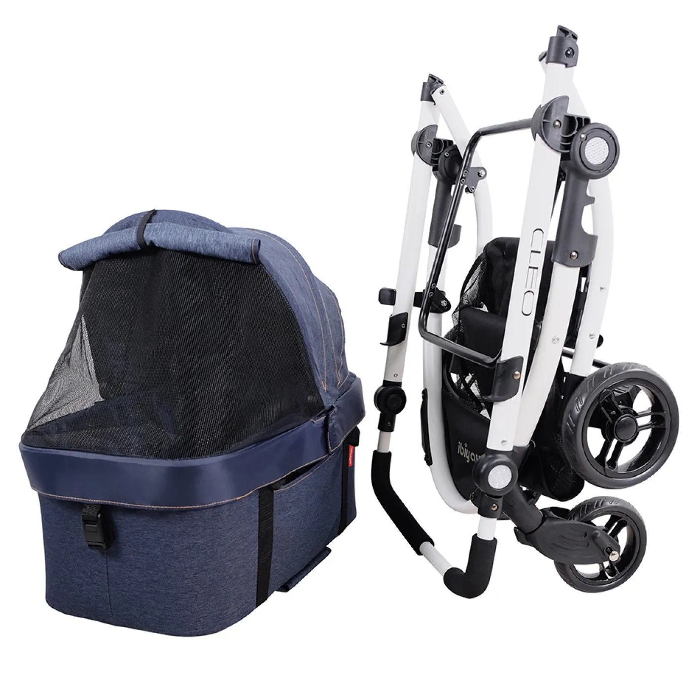 Ibiyaya CLEO Multifunction Pet Stroller & Car Seat Travel System - Blue Jeans Sale