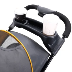 Ibiyaya Cloud 9 Pet Stroller for Cats & Dogs up to 20kg - Mustard Yellow Best