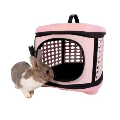 Ibiyaya Collapsible Travelling Pet Carrier for Cats & Dogs - Pink Sunset Hot
