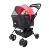 Ibiyaya Easy Strolling Pet Buggy for Cats & Dogs up to 20kg - Rouge Red Outlet