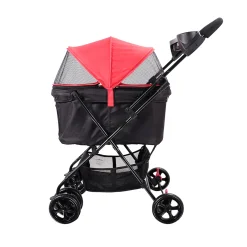 Ibiyaya Easy Strolling Pet Buggy for Cats & Dogs up to 20kg - Rouge Red Outlet