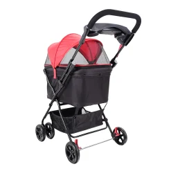 Ibiyaya Easy Strolling Pet Buggy for Cats & Dogs up to 20kg - Rouge Red Outlet