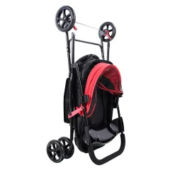 Ibiyaya Easy Strolling Pet Buggy for Cats & Dogs up to 20kg - Rouge Red Outlet