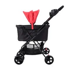 Ibiyaya Easy Strolling Pet Buggy for Cats & Dogs up to 20kg - Rouge Red Outlet