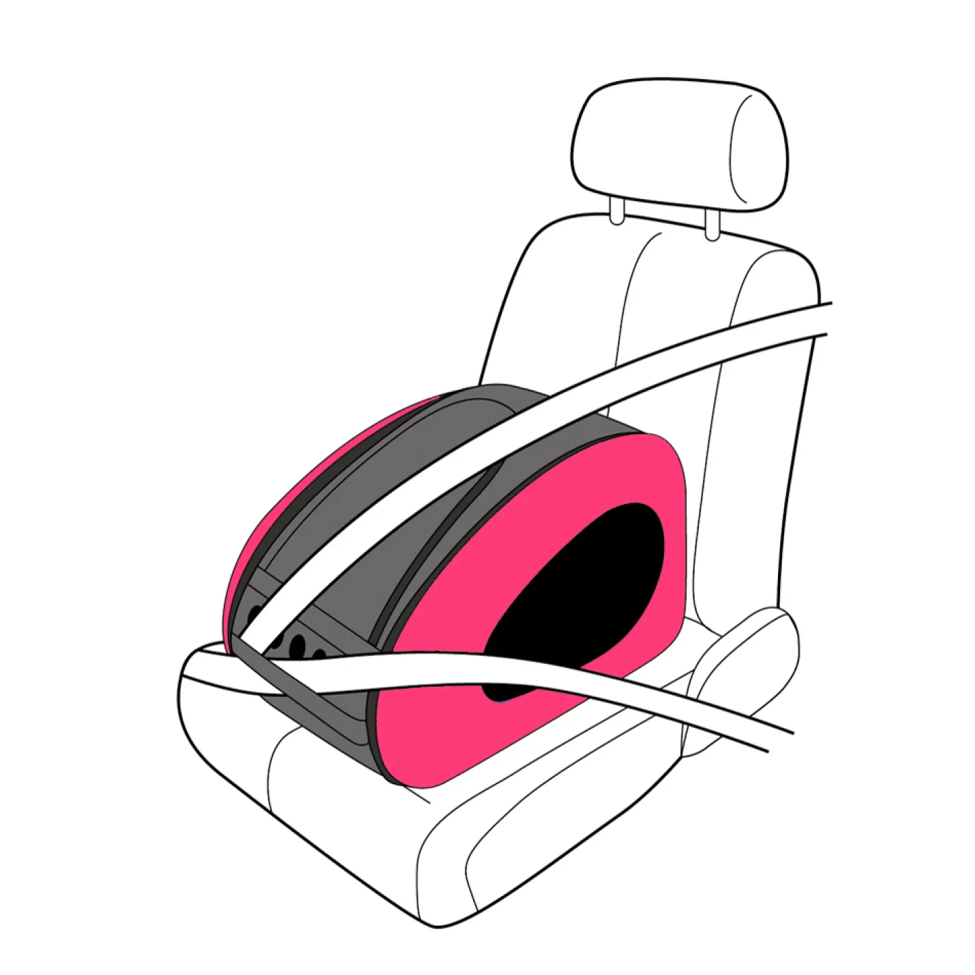 Ibiyaya EVA Pet Carrier/Wheeled Carrier Backpack - Hot Pink Outlet