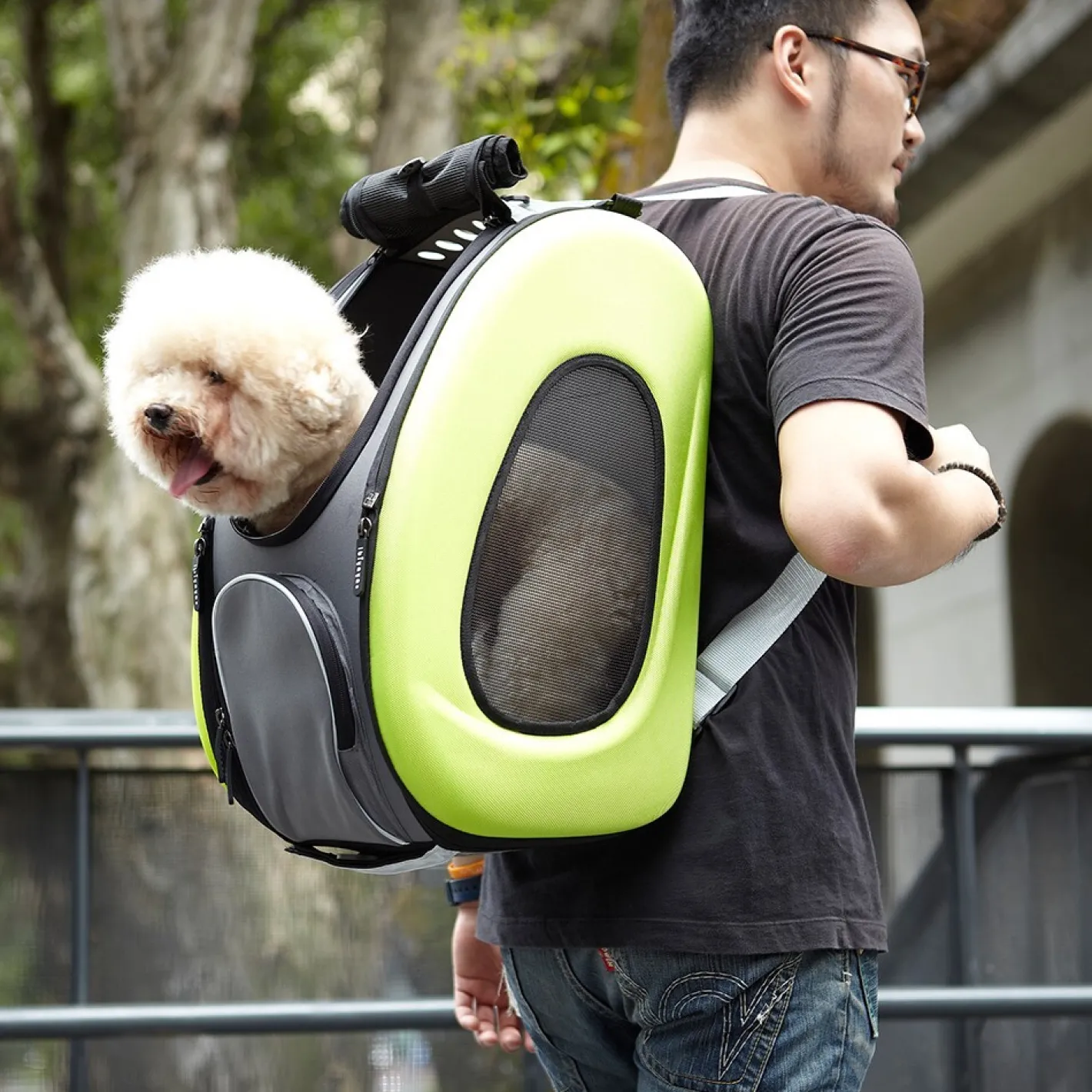 Ibiyaya EVA Pet Carrier/Wheeled Carrier Backpack - Hot Pink Outlet