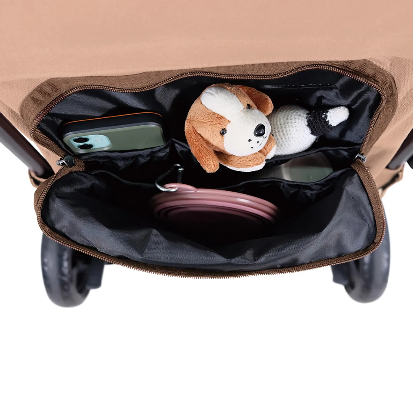 Ibiyaya Gentle Giant Dual Entry Pet Wagon Stroller Pram for Dogs up to 25kg - Peach Discount