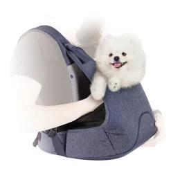 Ibiyaya Hug Pack Padded & Mesh Dog Sling Carrier - Denim Blue Clearance