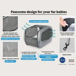 Ibiyaya NeoRider Multi-purpose Detachable Pet Stroller - Silver Mist Discount