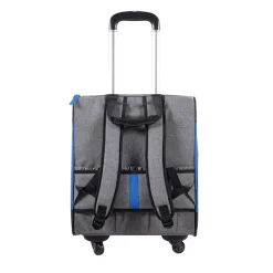 Ibiyaya New Liso Backpack Parallel Transport Pet Trolley - Slate/Sapphire New