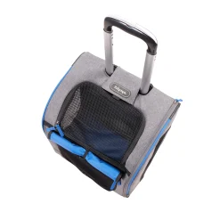 Ibiyaya New Liso Backpack Parallel Transport Pet Trolley - Slate/Sapphire New