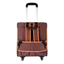 Ibiyaya New Liso Backpack Parallel Transport Pet Trolley- Orange/Brown Discount