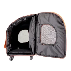 Ibiyaya New Liso Backpack Parallel Transport Pet Trolley- Orange/Brown Discount