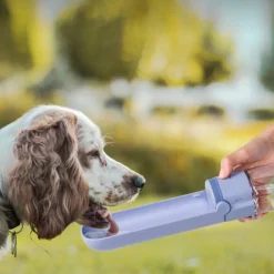 Ibiyaya PupOasis Fold & Go Dog Water Bottle in White or Lavender Fashion