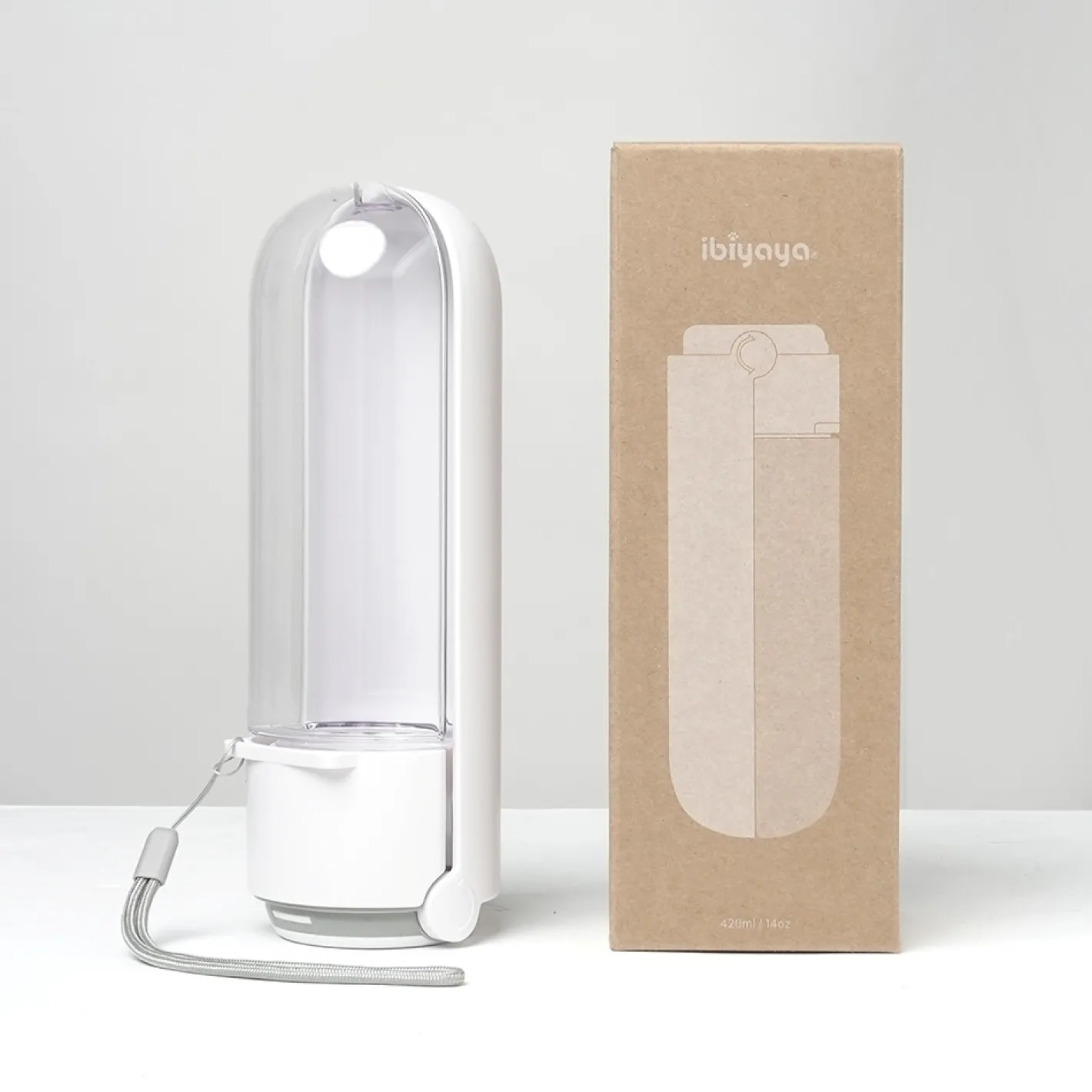 Ibiyaya PupOasis Fold & Go Dog Water Bottle in White or Lavender Fashion